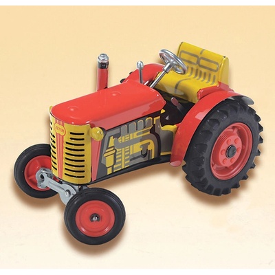 Kovap Traktor Zetor zelený na klíček kov 14cm 1:25 – Zboží Dáma