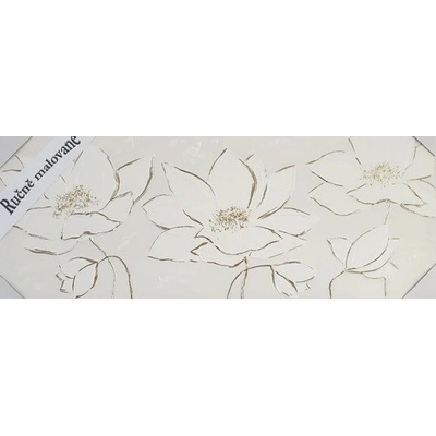 Ručně malovaný obraz "White" 45x110 cm