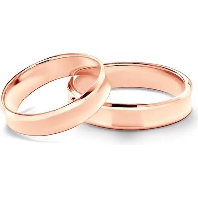 SAVICKI Сватбени халки: розово злато, вдлъбнати. 4 мм