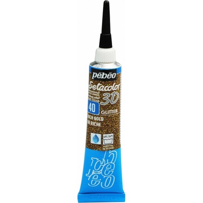 Pébéo Setacolor 3D Glitter 20 ml 40 rich gold