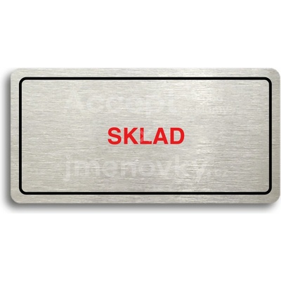 ACCEPT Piktogram SKLAD - stříbrná tabulka - barevný tisk