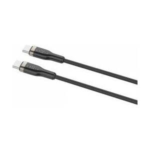 Fixed USB-C/USB-C with PD support, 1.2 m, USB 2.0, 100 W, black