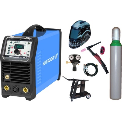 Kühtreiber MAKin 200 TIG HF + zem + TIG hořák U/D + kukla + ventil + lahev + vozík SET TOP