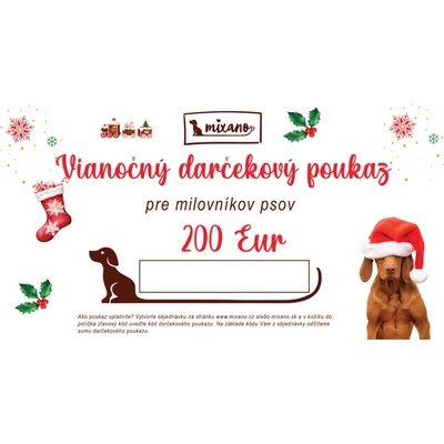 Mixáno Vianočný darčekový poukaz 200 Eur