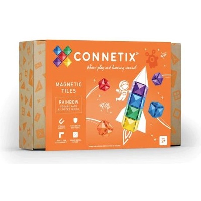 CONNETIX CONNETIX® Rainbow Square Pack магнитен строителен комплект 42 бр