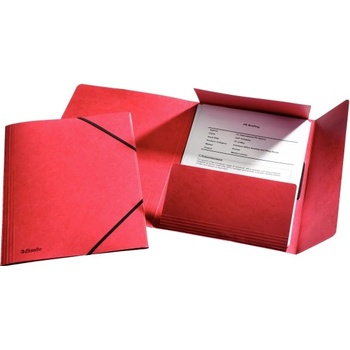 Esselte Гумена папка, 15 мм, с предварителен разрез, A4, ESSELTE "Rainbow", червена 26593 (26593)