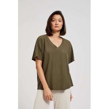 Moodo Маслинена блуза с V-образно деколте Moodo Moodo | Zelen | ЖЕНИ | 46