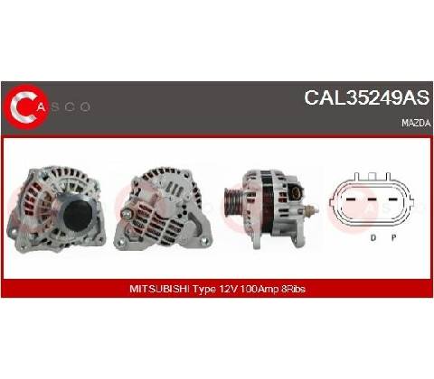 Alternátor CASCO CAL35249AS