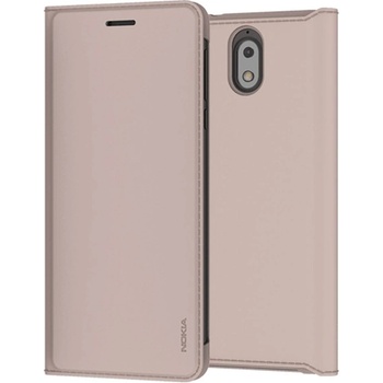 Nokia Калъф за Nokia 3.1, Flip cover, Nokia CP-306, кремав