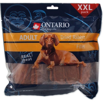 ONTARIO Sušené králičie plátky pre psov 500 g