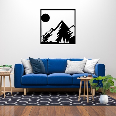 Obraz - horská symfónia – noc a deň Veľkosť rámu: 39x39cm - deň