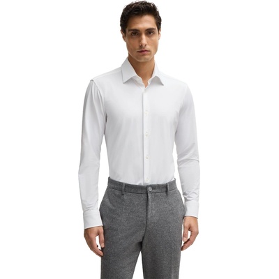 HUGO BOSS Риза с дълъг ръкав Boss Men's P Joe Kent Long Sleeve Oxford Shirt - White