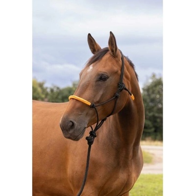 NORTON Provazová ohlávka s vodítkem černá /neon orange – Zboží Mobilmania