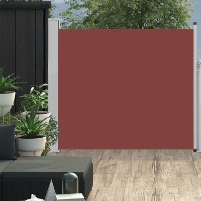 Greatstore Zatahovací boční markýza / zástěna na terasu 100 x 300 cm hnědá