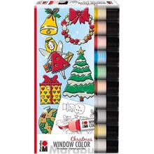 Marabu Sada zlupovacích farieb KiDS Christmas Window Color 10 x 25 ml