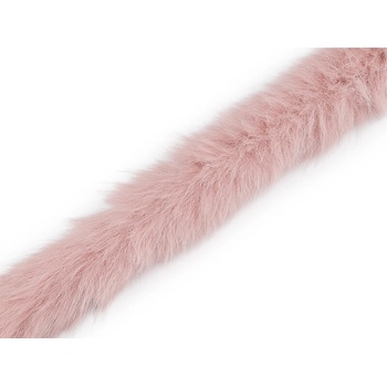 Všívacia odevná / dekoračná kožušina okrúhla šírka 5 cm - 1 m 3 pudrová