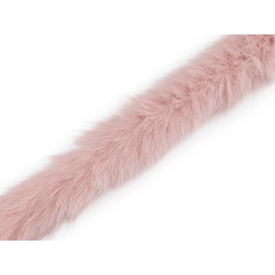 Všívacia odevná / dekoračná kožušina okrúhla šírka 5 cm - 1 m 3 pudrová