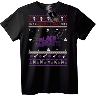 NOONEBRAND Тениска Black Sabbath "Весела Коледа" - 2XL, White