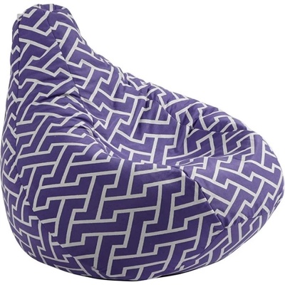 Pufrelax Пуф круша за деца 4-14 г. , 160л. , Nirvana Light, Zippity Purple, Перящ се калъф, Пълнеж от Полистиролни перли, Гама Premium (PUF-G-NL-PT-ZIP)