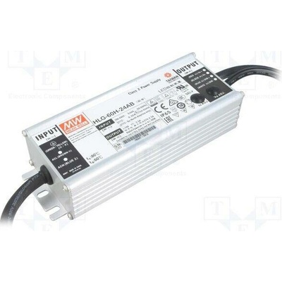 MEAN WELL HLG-60H-24AB Napájecí zdroj: spínaný; LED; 60W; 24VDC; 1,5÷2,5A; 90÷305VAC; IP65