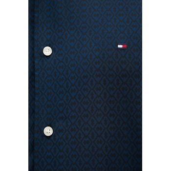 Tommy Hilfiger Риза Tommy Hilfiger в тъмносиньо със свободна кройка с яка с копче MW0MW38576 (MW0MW38576)
