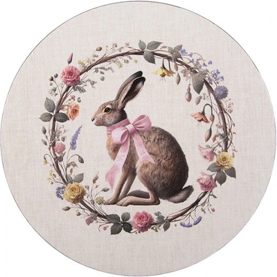 Clayre & Eef Béžový plastový servírovací talíř Easter Whispers Collection 40 cm_2