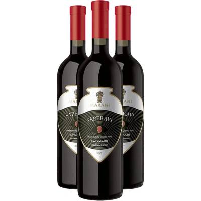 Marani Saperavi Kvevri červené suché víno 13,5% 3 x 750 ml (holá lahev)