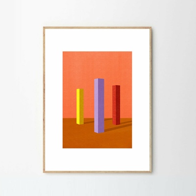 Moikka Plagát Colour Trio by Teklan 70x100 cm