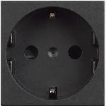 BTicino Контакт ШУКО 2P+E 2 мод. 16A детска защита цвят Черен Classia Pro - RG4141P (RG4141P)