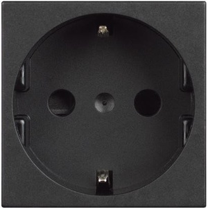 BTicino Контакт ШУКО 2P+E 2 мод. 16A детска защита цвят Черен Classia Pro - RG4141P (RG4141P)