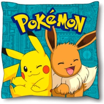 Sahinler Polštář Pokémon Pikachu a Eevee 40x40