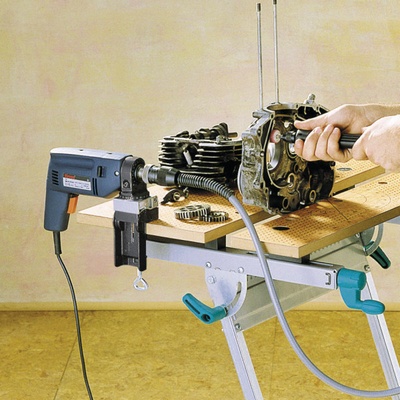 WOLFCRAFT kombinovaný držák pro vrtačku k upevnění na desku stolu 4800000