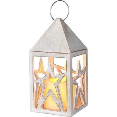Solight drevený lampáš s LED sviečkou 3x AAA 1V232