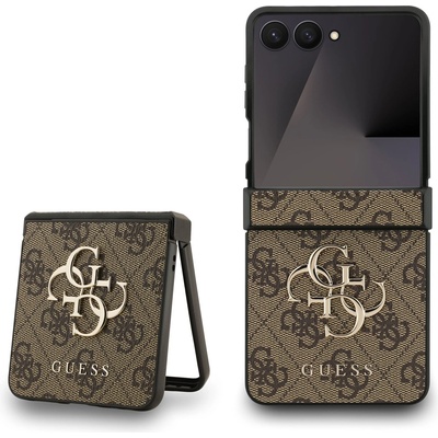 GUESS PU 4G Metal Logo Задния калъф за Samsung Galaxy Z Flip 7 Brown Guess | Kafyav | МЪЖЕ | UNI