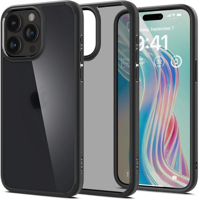 Spigen Гръб Spigen Ultra Hybrid за iPhone 15 Pro - Черен