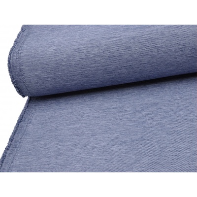 Mirtex Tkanina TEXAS LINEN 200/T83 Modrá Indigo šíře 160cm