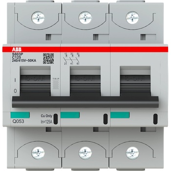 ABB АВТ. ПРЕДПАЗИТЕЛ s803p-c125a 3p hp 50ka ac/dc (m518423)