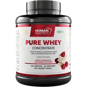 Human Protect Pure Whey Concentrate [2000 грама] Бял шоколад с малини