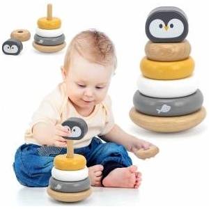 Vigan VIGA PolarB Wooden Educational Pyramid - Penguin