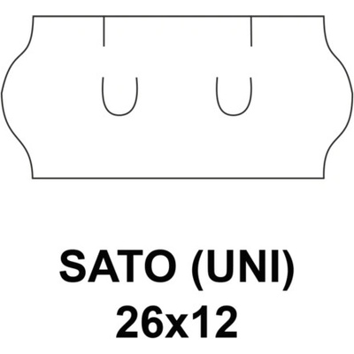 Cenovkové etikety Sato 26x12 biele