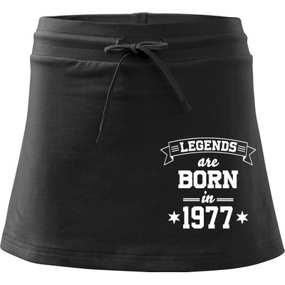 Legends are born in 1977 športová sukne two in one čierna