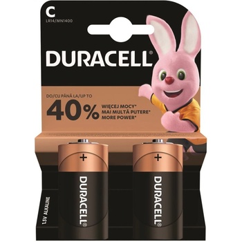 Duracell Алкална батерия duracell c lr-14 -2 бр. в опаковка- 1.5v (dur-ba-lr14-basic)