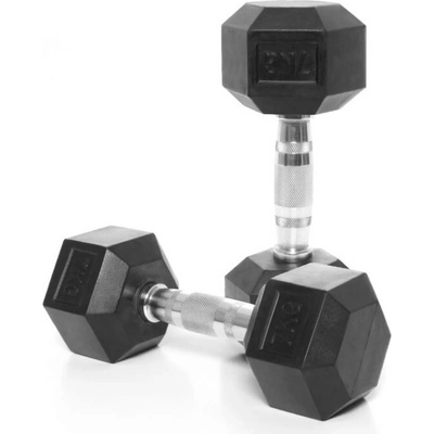 TRINFIT Jednoruční činka pogumovaná HEXA 7 kg