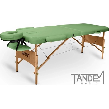 Tandem Basic-2 skládací masážní lehátko zelená 195 x 70 cm 13,1 kg