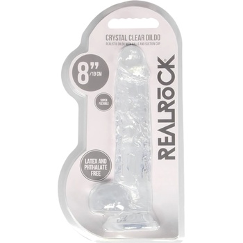 RealRock - реалистично дилдо - прозрачно - 19 см