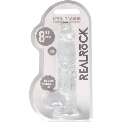 RealRock - реалистично дилдо - прозрачно - 19 см