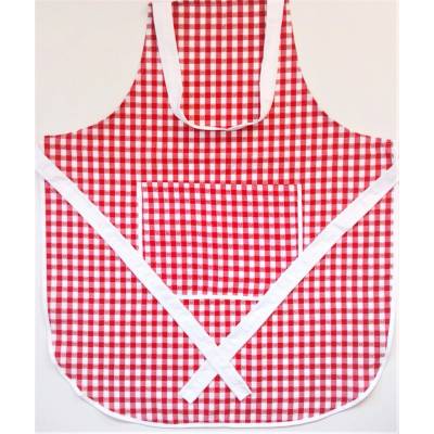 Veratex Zástěra kanafas červené srdíčko 70x80