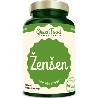 GreenFood Nutrition Ženšen 60 kapslí