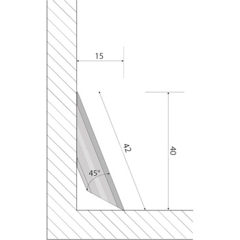 BRASED K40 Soklová lišta Dub císařský 1,22 m