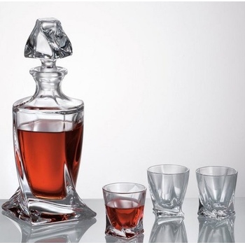 Crystalite Bohemia Set na whisky Quadro 6+1 340 ml